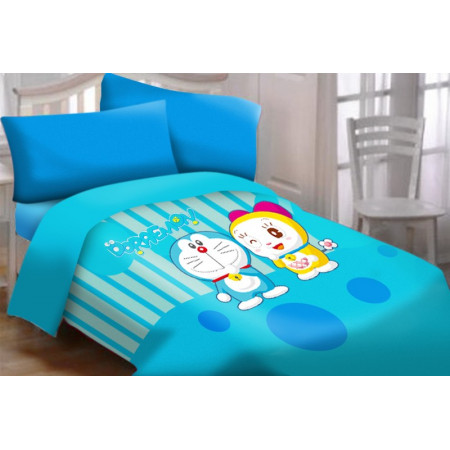 Funda nórdica Doraemon y Dorami para cama de 90cm