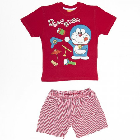 Pijama corto rojo de Doraemon