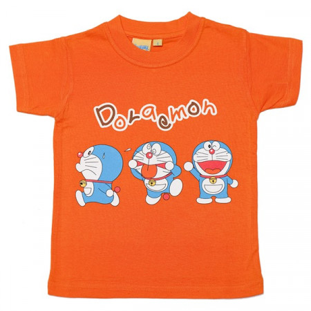 Camiseta naranja de Doraemon