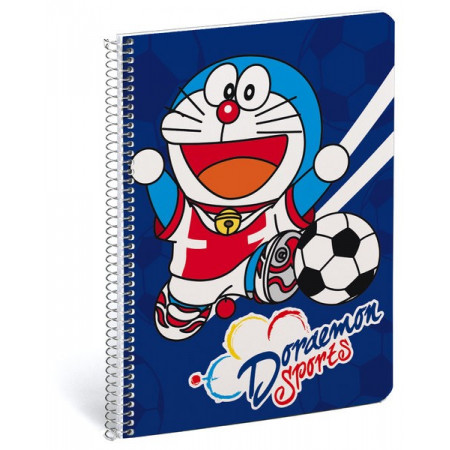 Libreta A5 80 hojas cuadric Doraemon sports